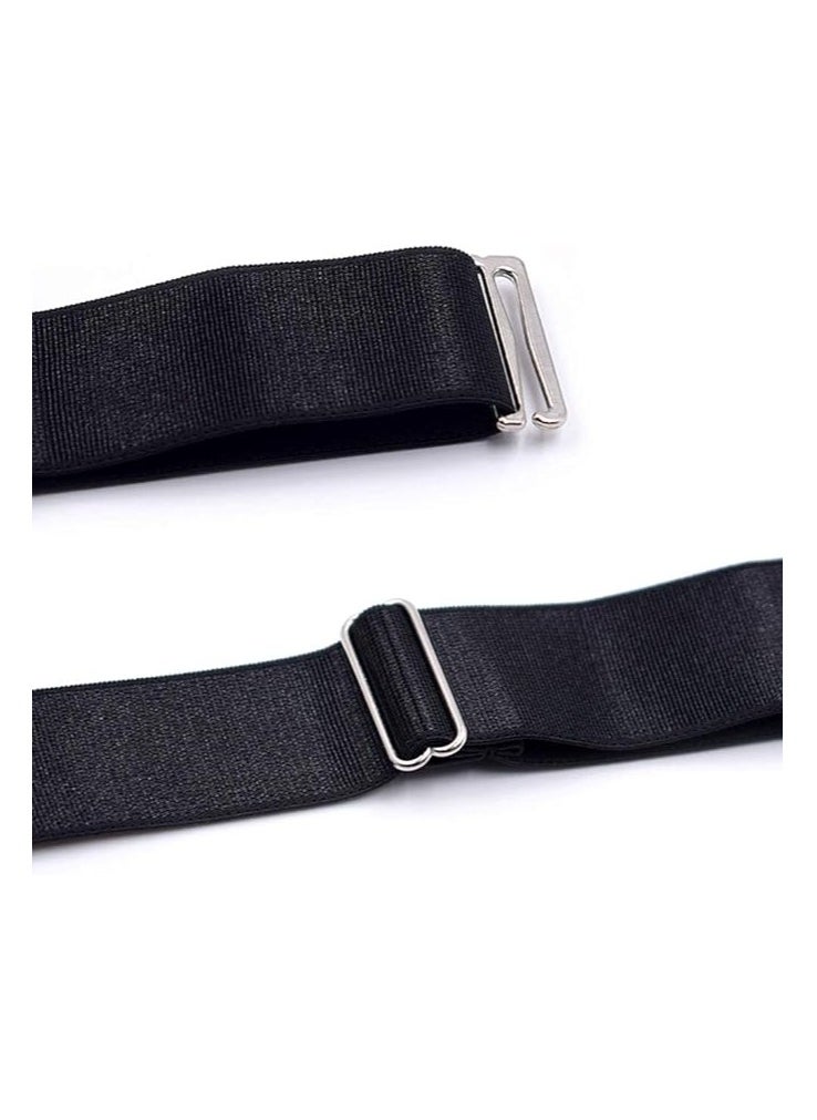 Shirt Holder Strap with Non-Slip Locking Clip,Adjustable Shirt Stays,Black  - Image 4