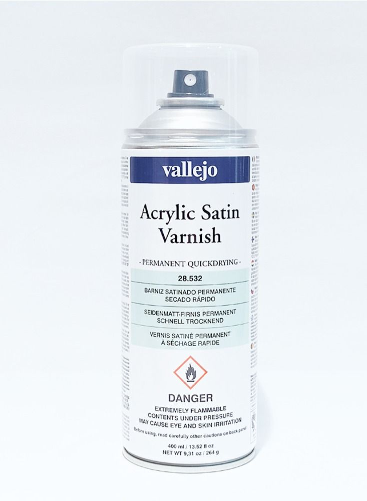 28.532 VALLEJO HOBBY PAINT SPRAY SATIN VARNISH 400ml