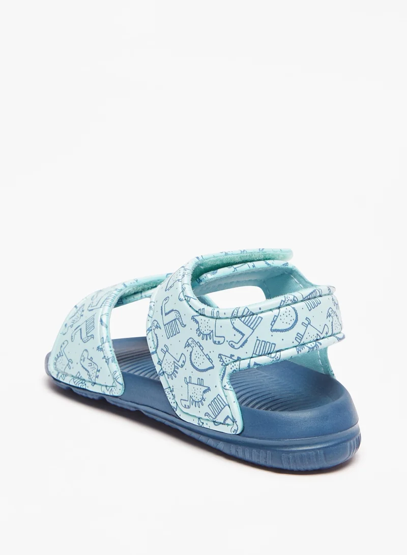 شو اكسبرس Boys Printed Sandals with Hook and Loop Closure