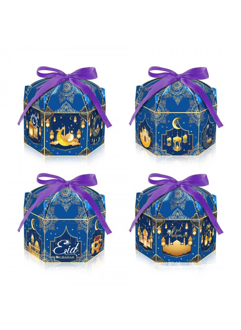 general 12-Pieces Gift Box Candy Packaging Cardboard Box For Remadam Kreem Party Souvenir - Image 1