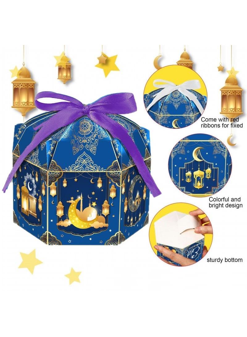 general 12-Pieces Gift Box Candy Packaging Cardboard Box For Remadam Kreem Party Souvenir - Image 2