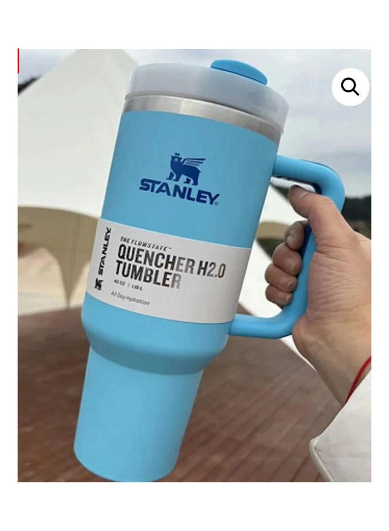 STANLEY 40 oz baby blue Stainless Steel Tumbler - Image 3