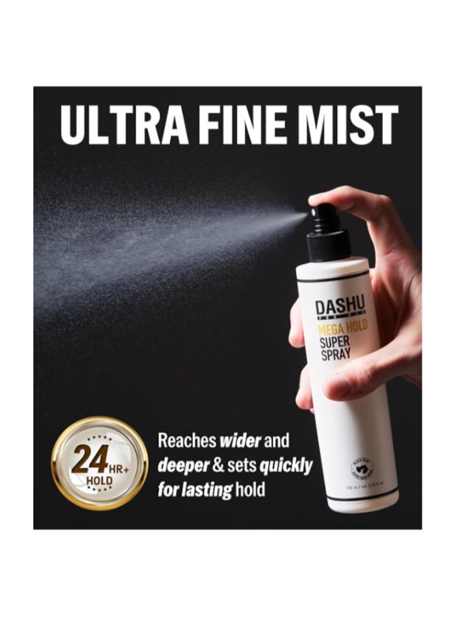 DASHU Mega Hold Super Hair Spray 845 fl oz UltraStrong Fixation Hairspray for Women Men Dryness Prevention Natural Finish Easy WashOut - Image 4