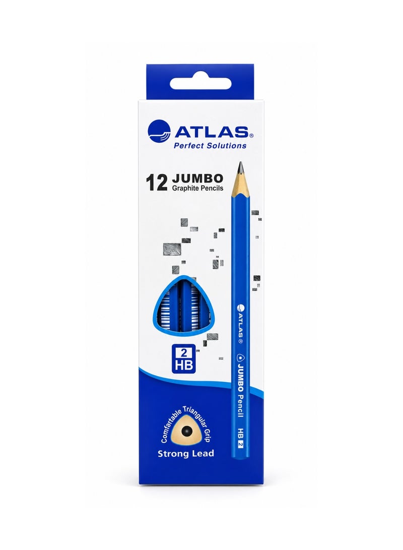 ATLAS 12-Piece Jumbo Graphite Pencils - Image 2