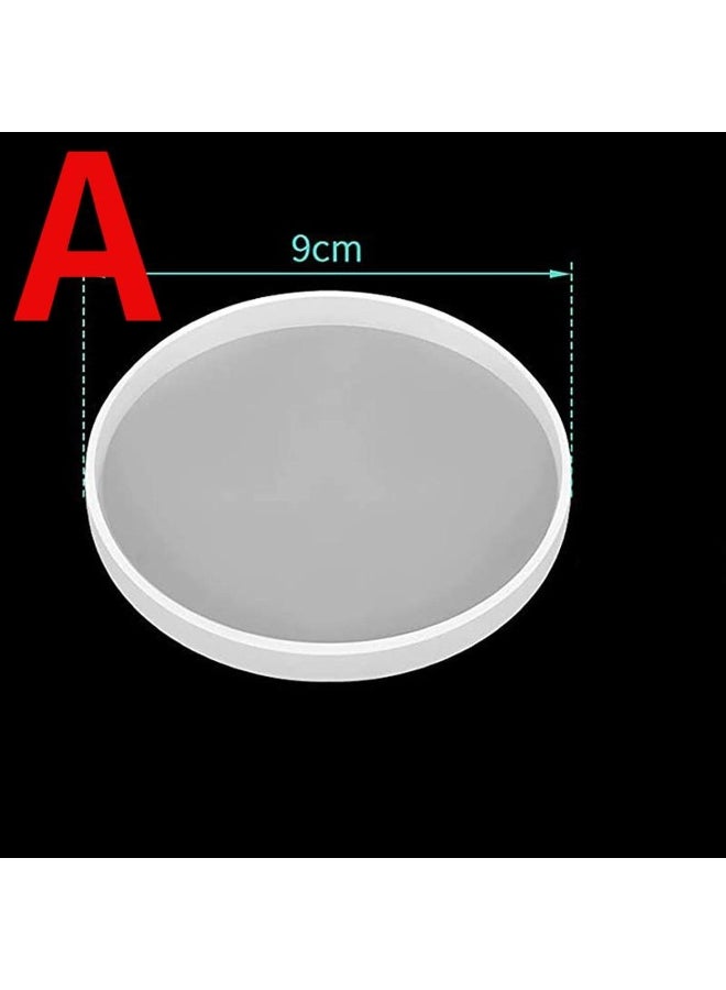 1Pc Silicone Round Square Coaster DIY Mold Epoxy Resin Coaster Resin Mold Handmade Crystal Coasters Casting Molds
