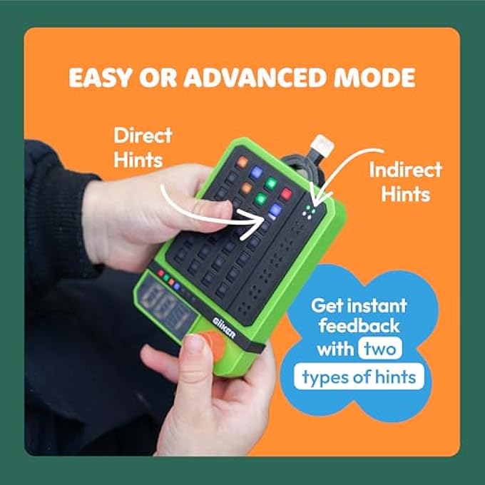 SUPER DECODER, 600-LEVEL CODE CRAKING PUZZLE GAME FOR 1-2 PLAYERS, BRAIN TRAINING HANDHELD GAMES FOR KIDS AND ADULTS, TRAVEL ROAD TRIP GAME - BIRTHDAY GIFT FOR BOYS & GIRLS - Image 5