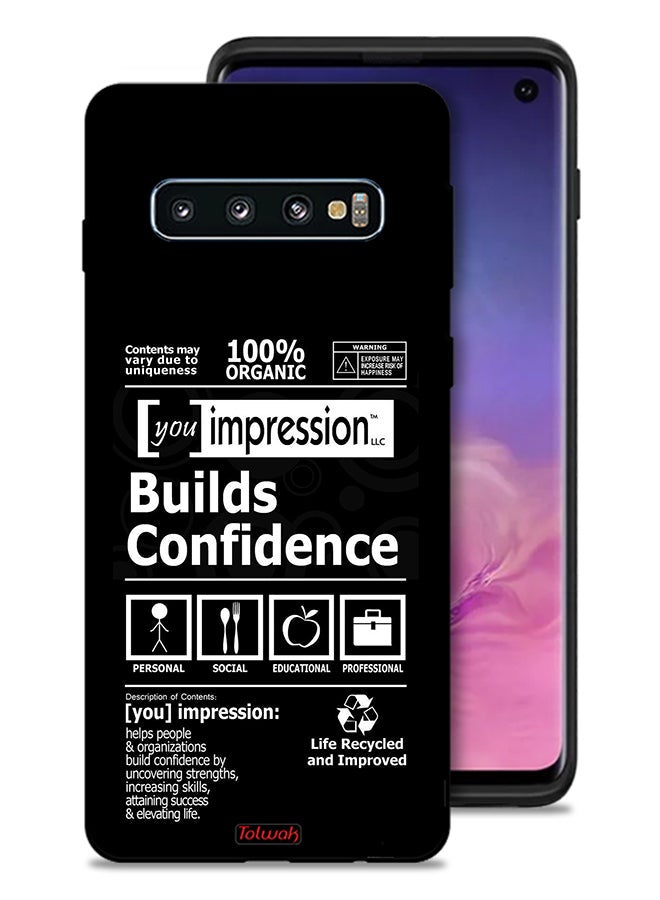Tolwak Samsung Galaxy S10 Protective Case Cover Builds Confidence Sticker - Image 1