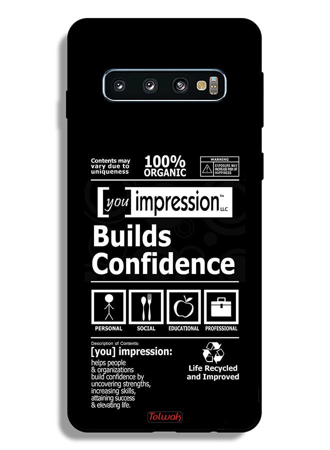 Tolwak Samsung Galaxy S10 Protective Case Cover Builds Confidence Sticker - Image 2