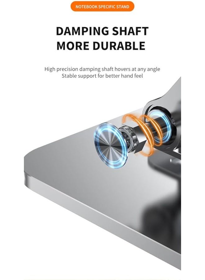 Aluminum 360° Rotating Laptop Stand - Foldable & Portable Adjustable Desk for Bed, Sofa, or Floor - Image 4