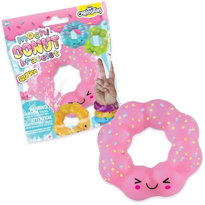 Orb Factory ORB Curiosities Mochi Donut Bracelet 3 Pack - Stretch, Squish, and Squeeze These Wearable Kawaii Squishy, Stretchy, Flexible, Fidget / Sensory Toys for Kids and Adults - Fun Soft, Tactile Wrist Bands - Image 5