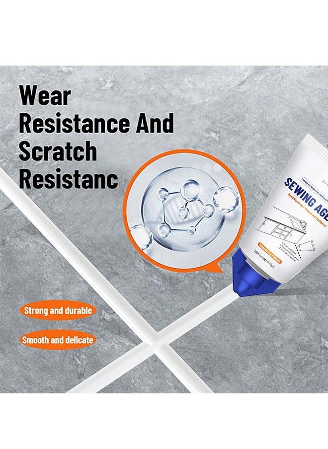 ASHILE Sewing Agent —Waterproof Squeeze Tube Adhesive Caulk Sealant Glue Sealer Easy To Apply for Home Use Indoor Kitchen Sink Bathroom Basin Toilet Edge Ceramic Tile 100G  - Image 3