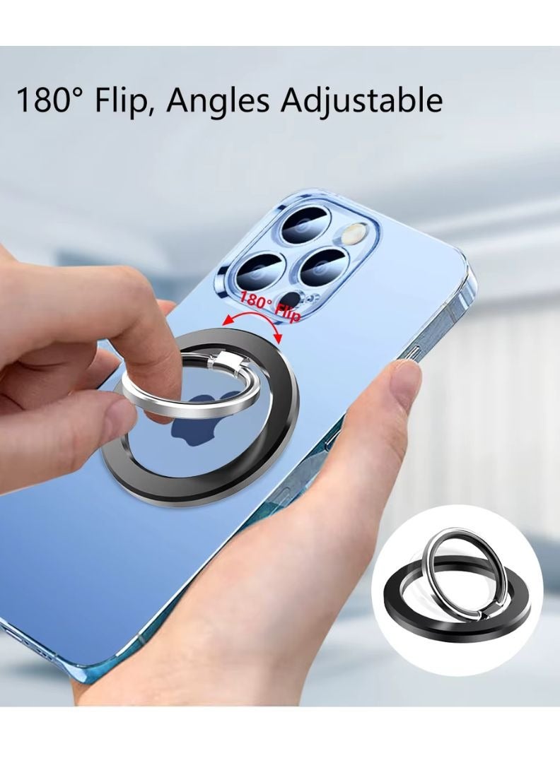 RADSUN Magnetic Phone Ring Holder – 360° Rotating Grip Stand with Strong Magnet, Foldable Kickstand, Compatible with MagSafe Accessories or Magnetic Phone Cases - Image 4