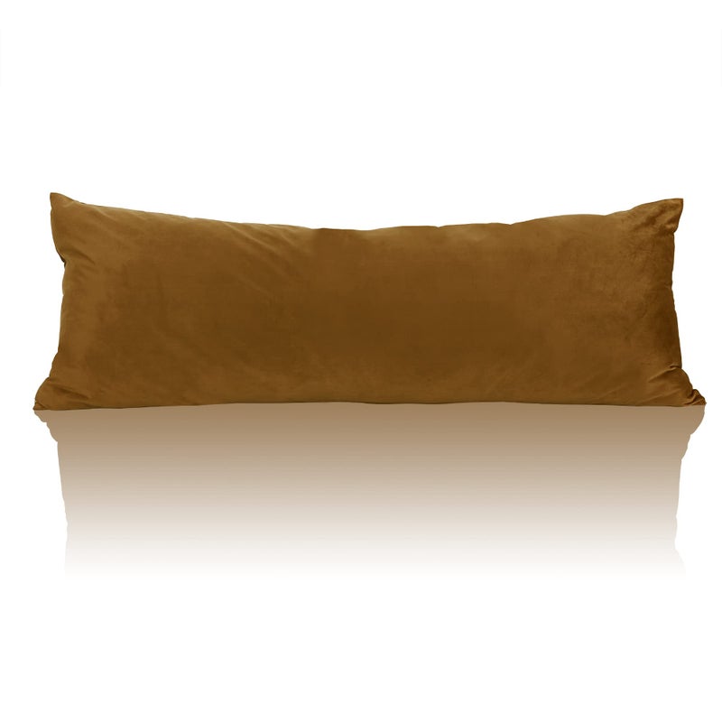 StangH Luxury Bed Body Pillowcase Gold Brown polyester Retro Decor for Living Room Couch Sofa Large Body Pillow Cover for Pregnancy 20 x 54inch 1 Piece