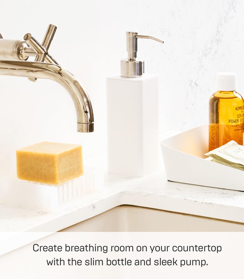 Yamazaki Home Tower Refillable Hand Soap Dispenser with Pump | Bathroom, Kitchen - Abs Plastic - 8.5 Fluid Oz., 250 Milliliters - Image 5