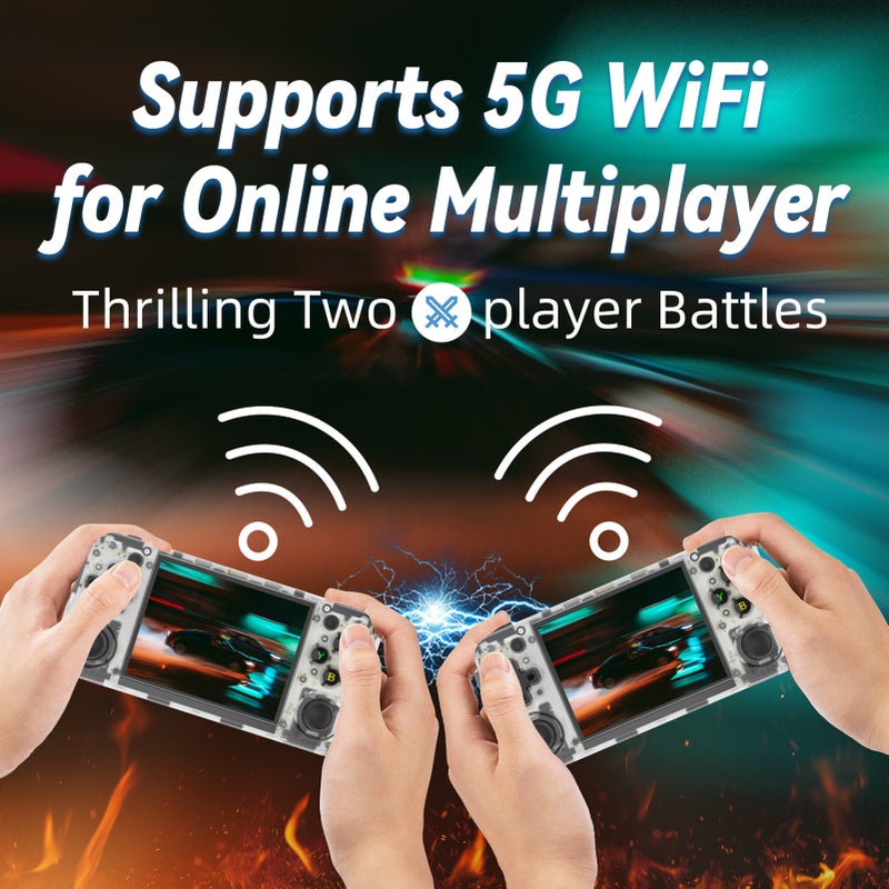 وحدة ألعاب محمولة ريترو بشاشة IPS بحجم 3.5 إنش تدعم BT 4.2 و WIFI 2.4/5G، مشغل فيديو محمول عالي الوضوح وطويل الأمد - Image 2
