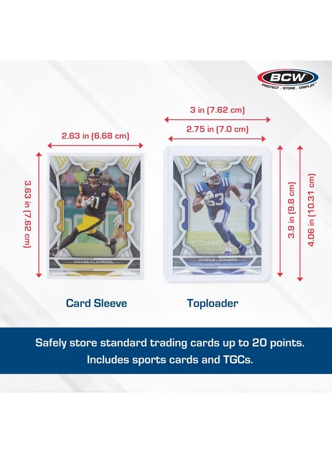 BCW Card Sleeves And Toploaders For Card Combo | Premium Top Loaders For Cards And Acid-Free Penny Sleeves | Great For Football, Magic The Gathering, Pokemon, And Baseball Card Protectors (100 Count) - Image 3
