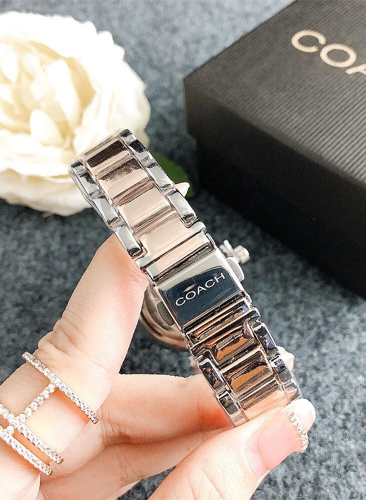 COACH Store Coach Women's Wrist Watch Silver & Rose Gold Iconic Quartz - Image 3