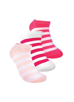 STITCH Women's Pack of 3 Lycra Ankle Casual Stripes Socks