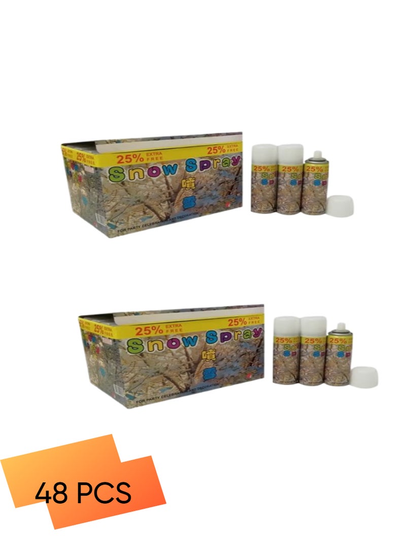 48pcs-White snow spray for party Celebration and Decoration - Image 1