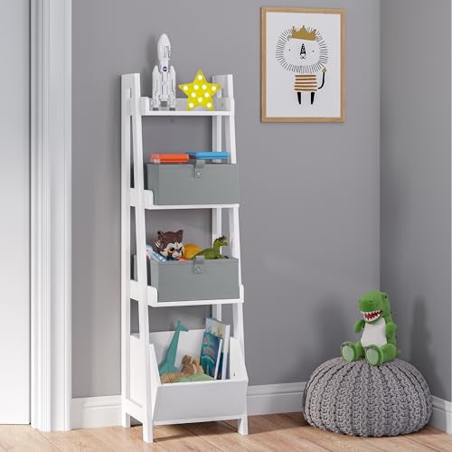 RiverRidge Kids 2pc Folding Storage Bins Set - 10.5” Bin Organizers with Handles - Gray Closet Organizer and Storage for Toys, Games, Shoes - Foldable Cube Storage Organizer Bins for Playroom, Nursery - Image 4