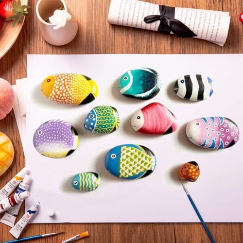 Lifetop 50 PCS Rocks Bulk for Painting, 2"-3" Natural River DIY Flat & Smooth Kindness Stones for Crafts, Decoration, Medium Rocks for Painting,Hand Picked - Image 4