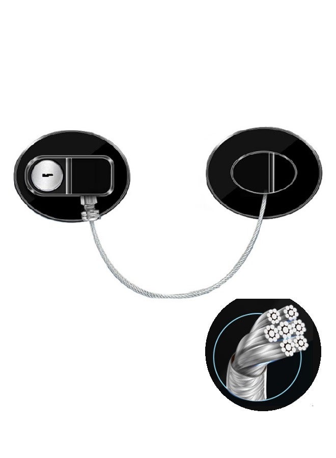 Black Highly Secured Lock with Key – Childproof, No-Drill Installation