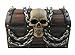 DWK DWK "Treasure of Terror" Pirate Treasure Chest with Skull and Chains Trinket Storage Jewelry Stash Keepsake Box Beach  - Image 2
