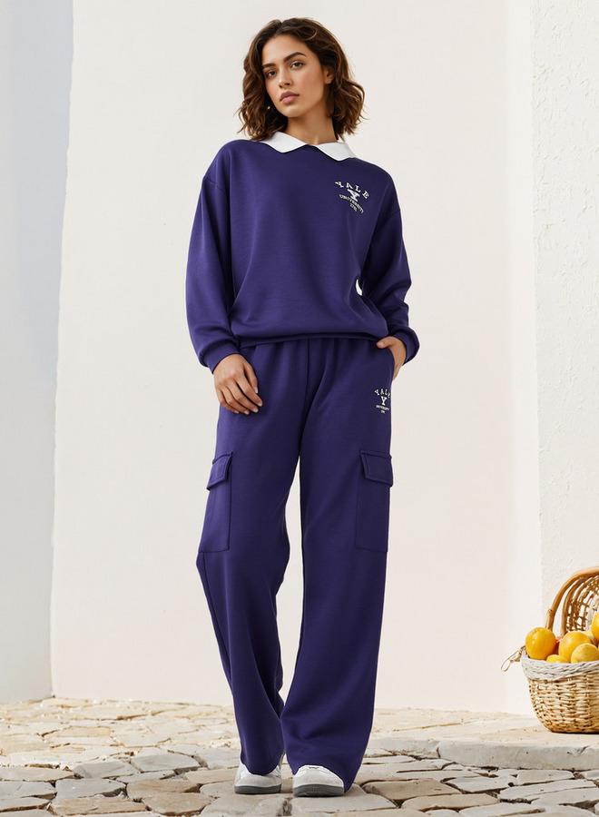 اس بي كاركترز بنطلون رياضي كارغو بطبعة جامعة ييل مع رباط إغلاق - Image 2