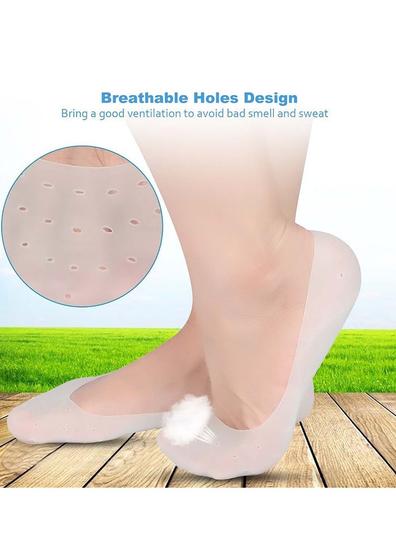 Y&D Moisturizing Socks, Soft Silicone Gel Full Foot Length Protector, for Dry Hard Blister Cracked Skin, Give You A Baby Smooth Skin (One Size)  - Image 2
