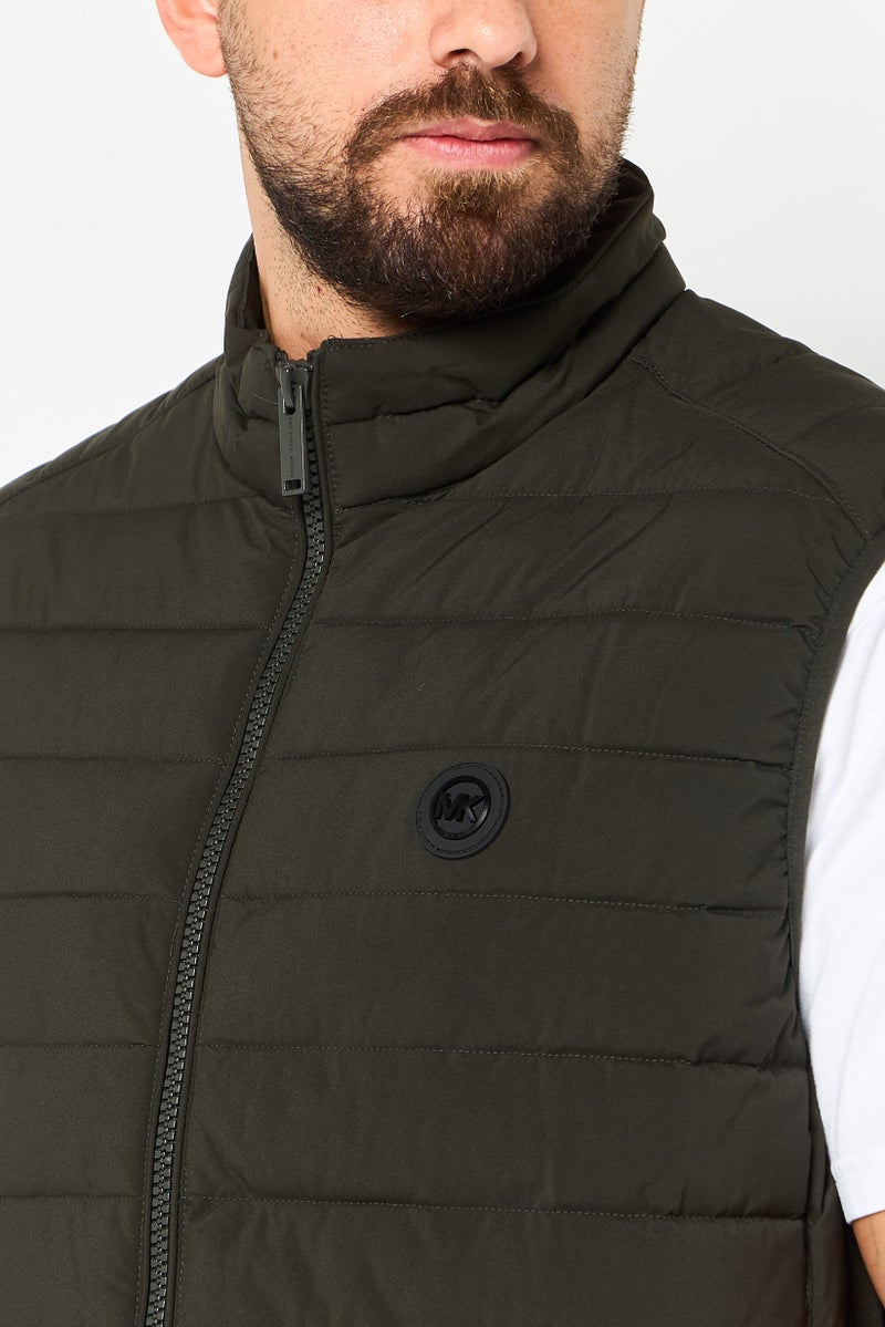 Michael Kors Men Quilted Puffer Vest Jacket, Olive - Image 3