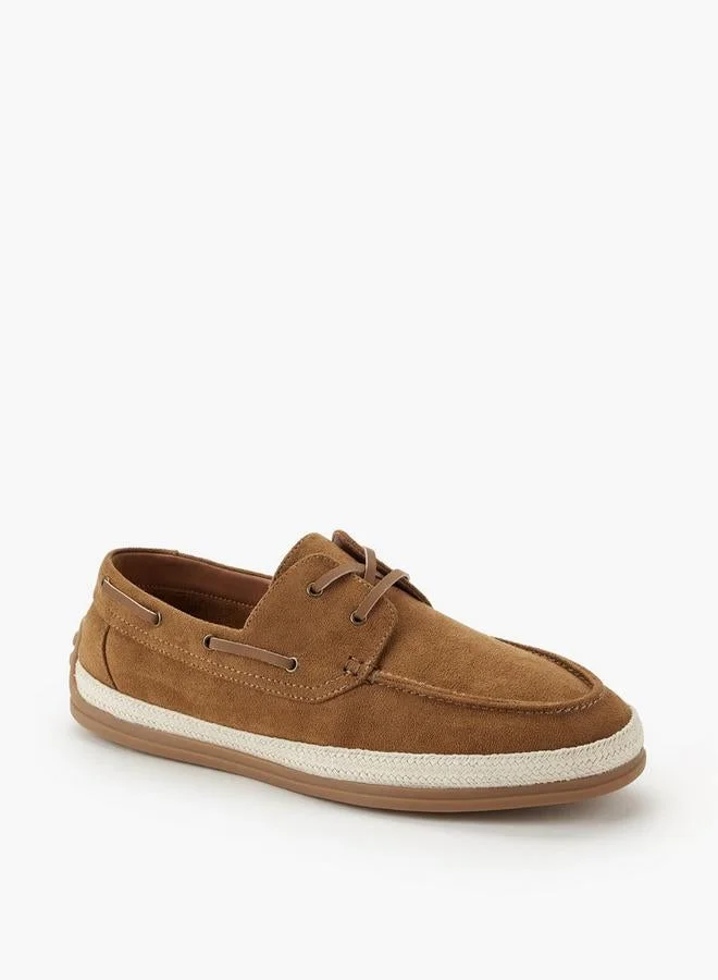 ببرمنة Men Lace-Up Espadrille Boat Shoes