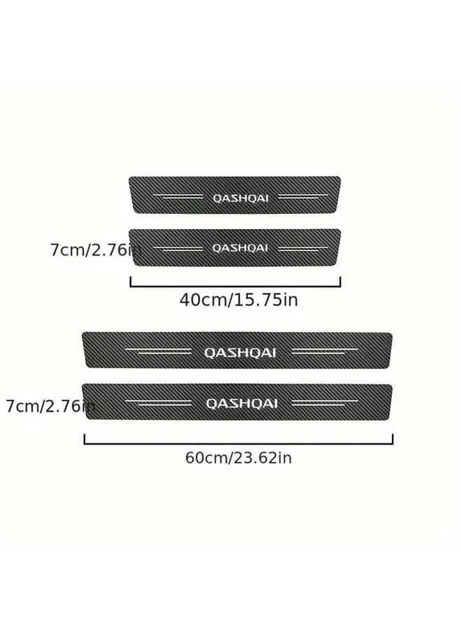 4 In 1 Threshold Protector For X Trail Scratch Resistant Carbon Fiber Easy Install - Image 2
