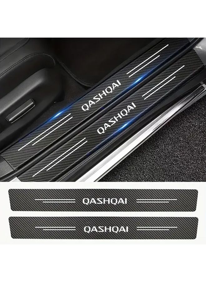 4 In 1 Threshold Protector For X Trail Scratch Resistant Carbon Fiber Easy Install - Image 1