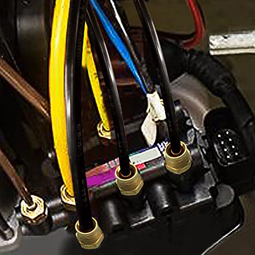 TL TOOLEGIN Push-to-Connect Pneumatic Fittings Set - 1/4" Tube OD x 1/8" NPT Male DOT Air Brake Line Fittings, 5pcs Brass Air Hose Quick Connect Fitting - Image 5