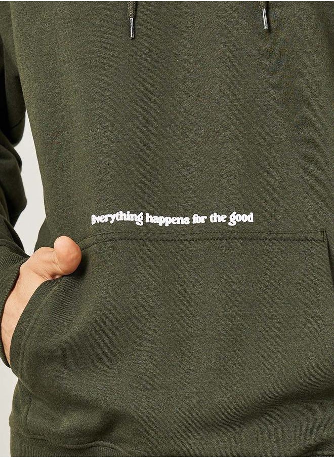 Styli - Minimal Puff Print Fleece Relaxed Fit Hoodie - Image 1