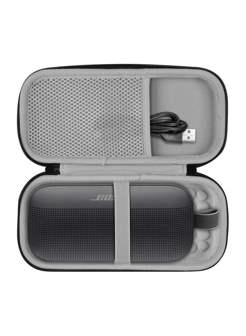 Carrying case for Bose SoundLink Flex portable wireless speakers, travel storage case with mesh pocket for SoundLink Flex speakers and accessories - Image 1