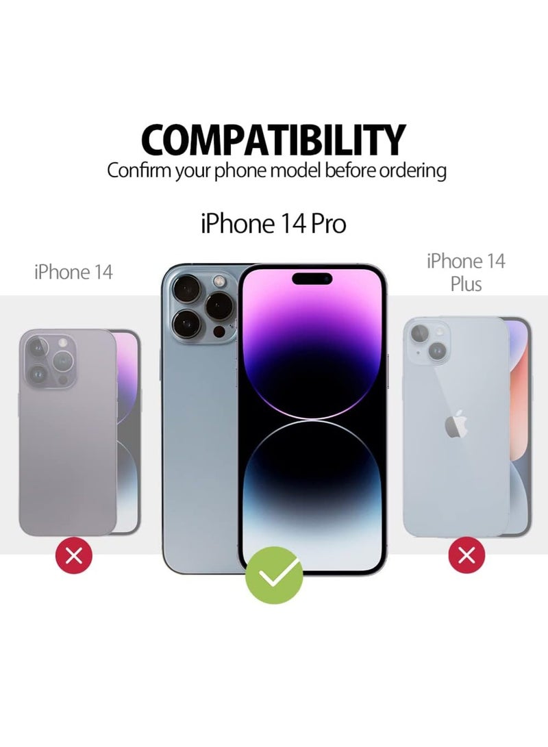 WRISTWISE Case Cover for iPhone 14 Pro - [Camera All-Round Protection] [Soft Microfiber Lining Anti-Scratch] Shockproof Phone Case Cover, Black - Image 2