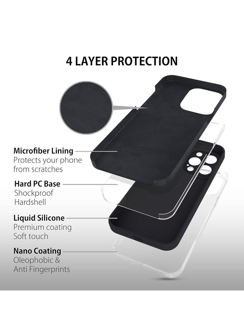 WRISTWISE Case Cover for iPhone 14 Pro - [Camera All-Round Protection] [Soft Microfiber Lining Anti-Scratch] Shockproof Phone Case Cover, Black - Image 3