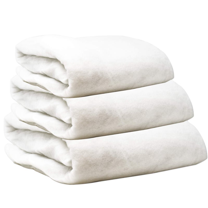 Gift Boutique Christmas Snow Blanket Cover Set of 3 Rolls 3 Foot X 8 Foot Fluffy Thick White Soft Artificial Cotton Snow Blankets Sheet Decoration for Xmas Tree Skirt Mantle Village Winter Display