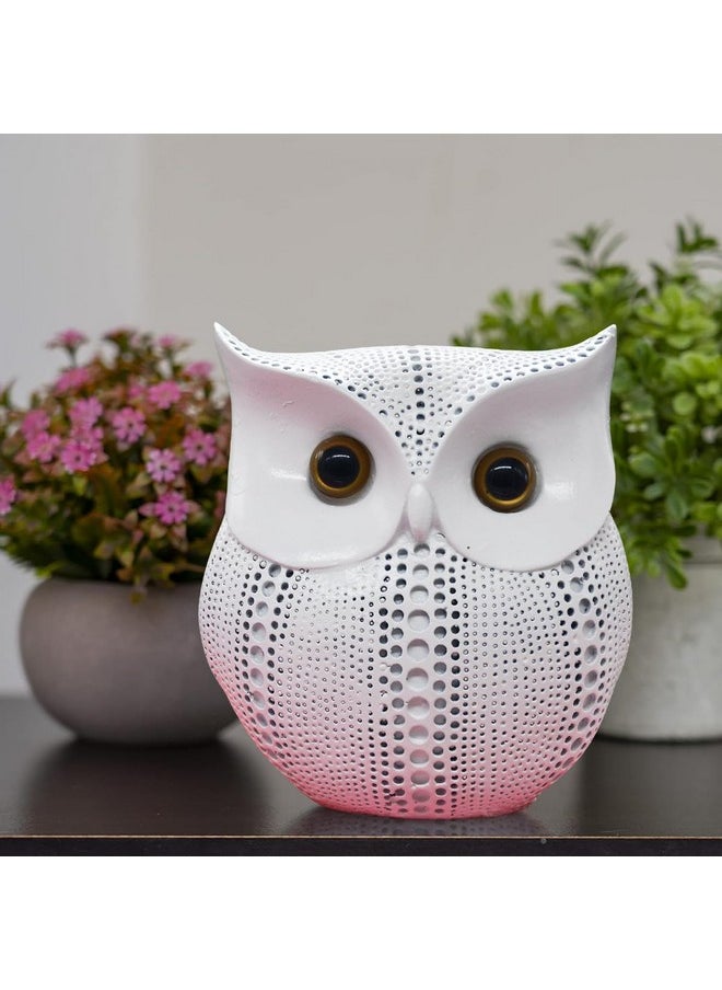 Saugat Traders - Saugat Traders Owl Statue for Home Decor Good Luck Vastu White Owl Showpiece for Living Room Bedroom Office Decoration Figurines Gift Item - Image 1