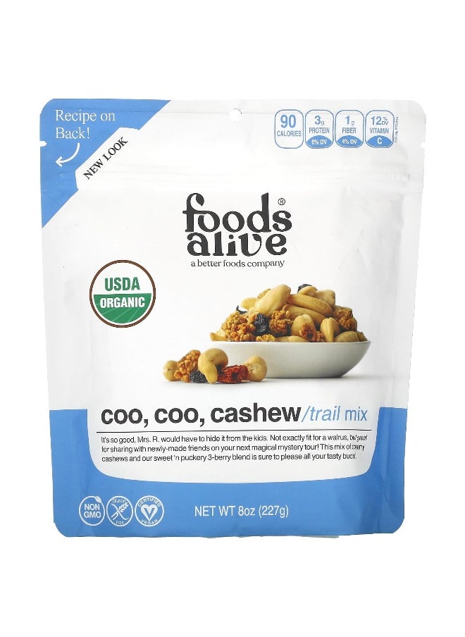 Foods Alive Foods Alive, Organic Trail Mix, Coo, Coo, Cashew, 8 oz (227 g)  - Image 1