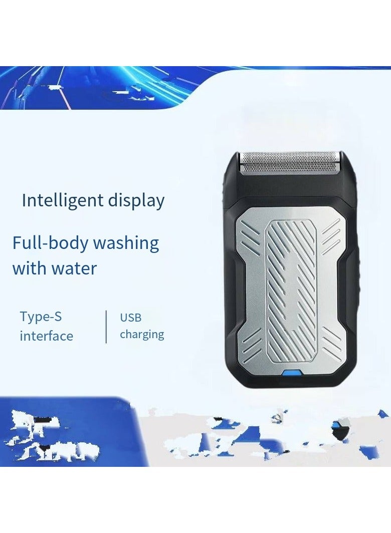 general Rechargeable razor with pop-up sideburn trimmer - a one-in-one device for shaving and trimming facial hair. Reversible electric shaver. - Image 2