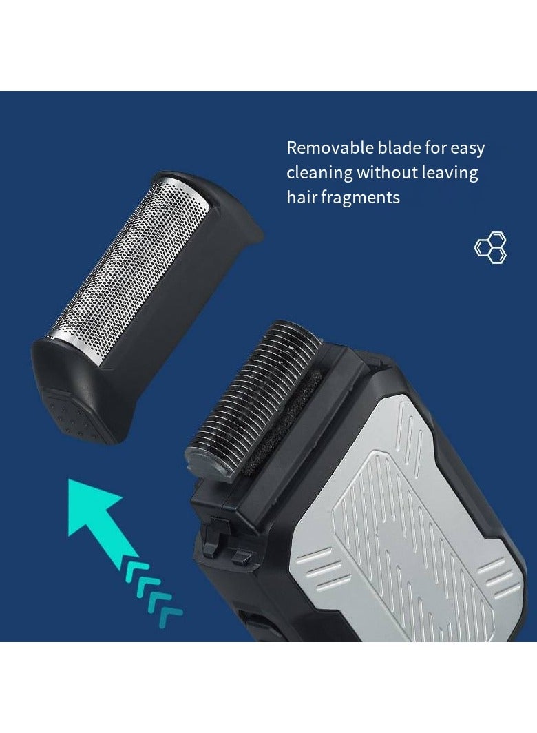 general Rechargeable razor with pop-up sideburn trimmer - a one-in-one device for shaving and trimming facial hair. Reversible electric shaver. - Image 5