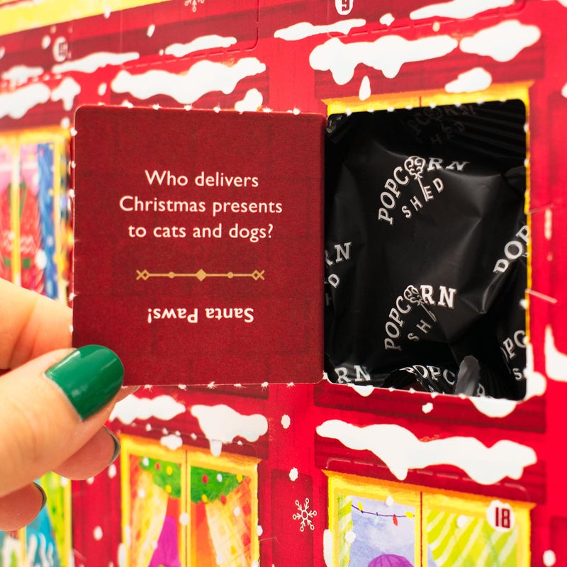 تقويم عيد الميلاد من بوبكورن شيد - فشار فاخر 2025، 24 يوم من الفشار - 6 نكهات فاخرة، هدية غذائية طبيعية ونباتية، تقويم عيد الميلاد غير الشوكولاتة، حلوى بريطانية - Image 3