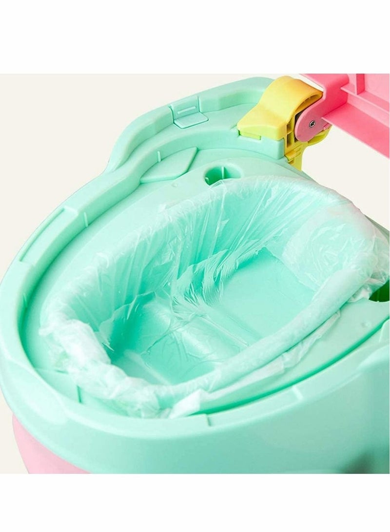 Captaintech 100pcs Portable Potty Chair Liners with Drawstring Potty Bags Disposable for Baby Toilet Potty Training Seat, Travel Universal Toilet Seat, Cleaning Bag for Kids Toddlers Adults Pets Outdoors - Image 4