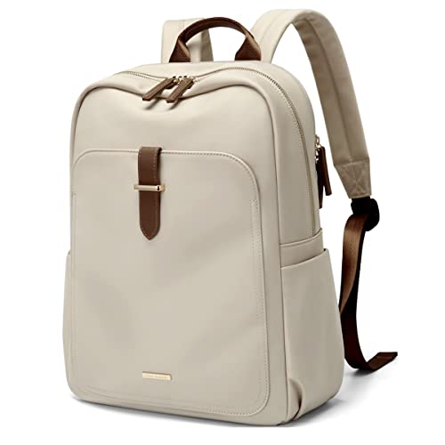 GOLF SUPAGS Laptop Backpack Purse for Women Fits 14 Inch Notebook Casual Daypack Work Travel College Bookbag Fashion Computer Bag (Apricot, 14 Inch) - Image 1
