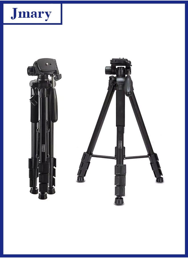 Jmary 2234 Professional Aluminium Alloy Tripod Stand - 3-Way Swivel Pan Head  - Image 1