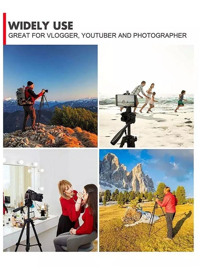 2234 Professional Aluminium Alloy Tripod Stand - 3-Way Swivel Pan Head
