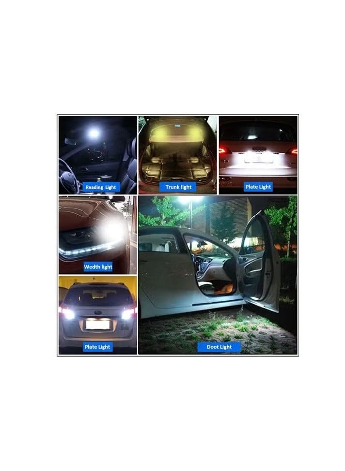 T10 6 SMD Silica Gel Led Parking Bulb Light for Cars (Set of Two, White) - Image 3