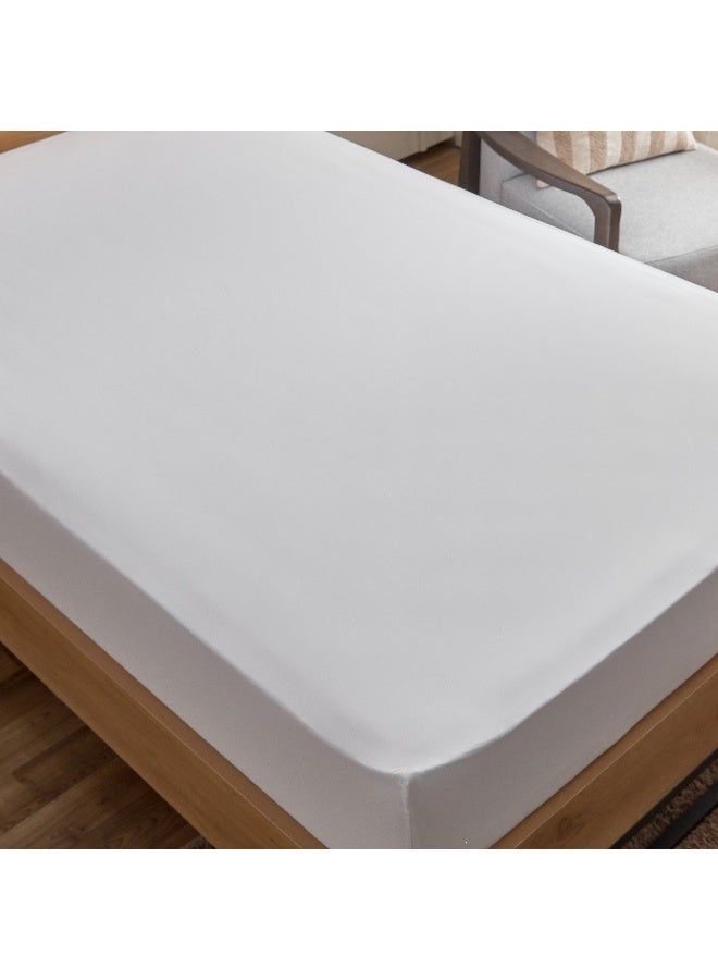 Home Box ملاءة بيضاء مشدودة لسرير توأم - Image 3